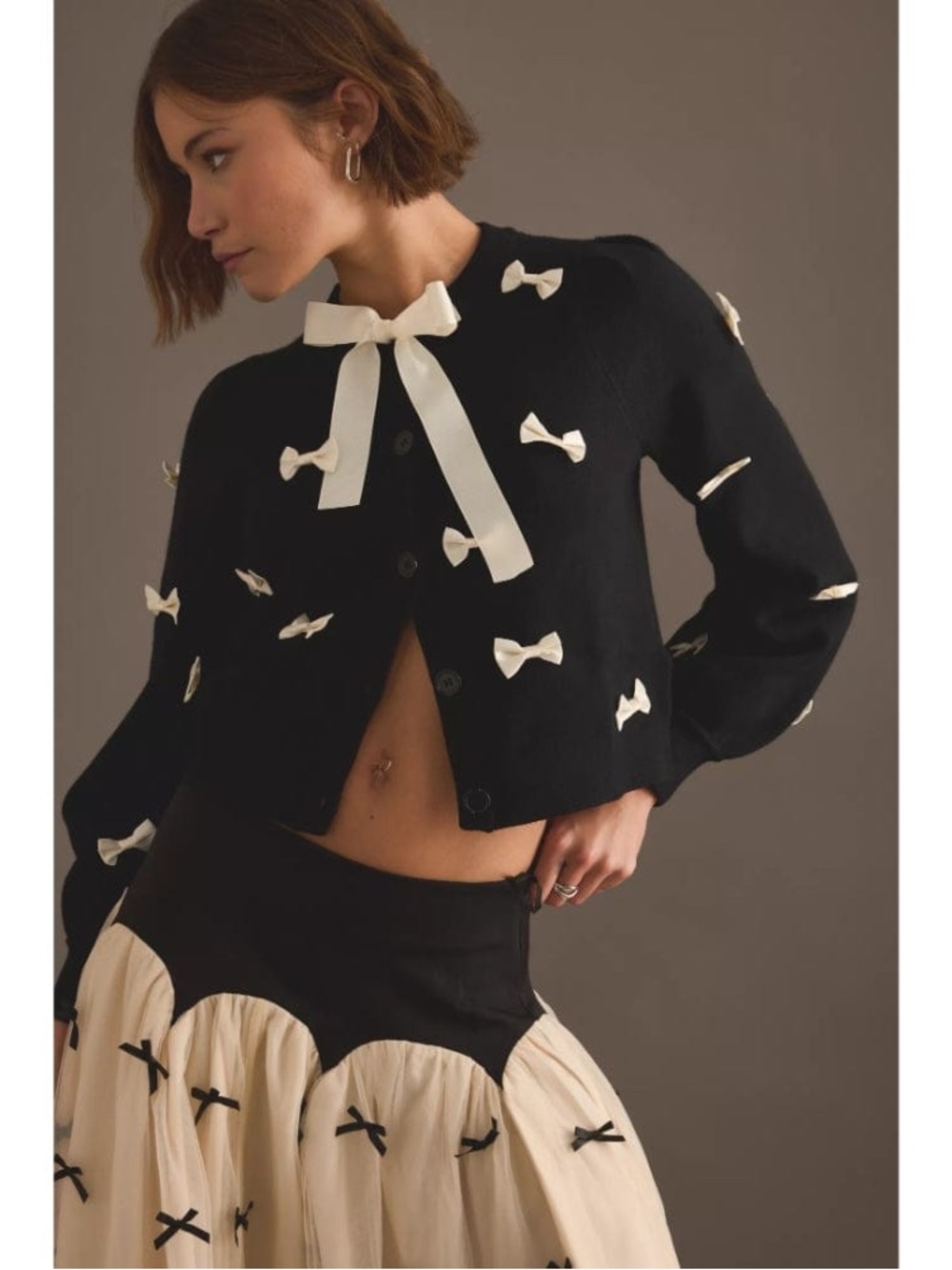 NWT Never Fully Dressed Black Bow Sophie Cardigan